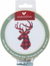 Набор для вышивания крестом "Plaid Deer//Олень" DIMENSIONS
