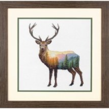 Набор для вышивания крестом "Deer Scene//Пейзаж с оленем" DIMENSIONS