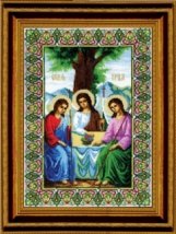 Набір для вишивання хрестиком "Ікона Пресвятої Трійці" Чарівна Мить