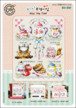 Набор для вышивания (AIDA 14) ''Mini Tea Time//Время чаепития мини'' SODA Stitch