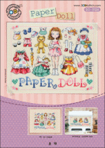 Набор для вышивания (AIDA 14) ''Paper Doll//Бумажная кукла'' SODA Stitch