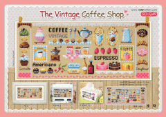 Набір для вишивання (Aida 14) ''The Vintage Coffee Shop//Вінтажний магазин кави'' SODA Stitch