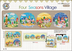 Набір для вишивання (Aida 14) ''Four Seasons Village//Село чотири сезони'' SODA Stitch