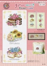 Набор для вышивания (Linen 32) ''Flower Cake//Цветочный торт'' SODA Stitch