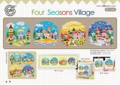 Набор для вышивания (Linen 32) ''Four Seasons Village//Деревня четыре сезона'' SODA Stitch