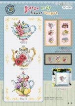 Набір для вишивання (Linen 32) ''Flower Teapot//Квітковий чайник'' SODA Stitch