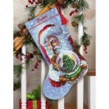 Набор для вышивания крестом "Santa's Snow Globe//Снежный шар Санты" DIMENSIONS