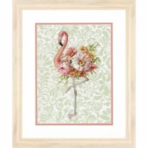 Набір для вишивання хрестиком "Floral Flamingo//Фламінго в квітах" DIMENSIONS