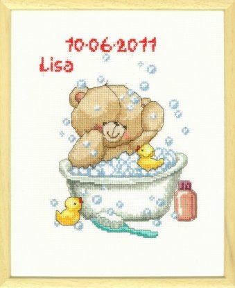 Набор для вышивания "Медвежёнок в ванне" Pako © Forever Friends Hallmark Cards PLC