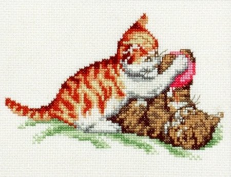Набор для вышивания "Играющие котята" Pako © 1996 Animal Prints