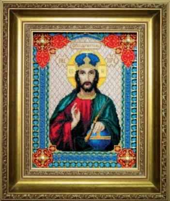 Набор для вышивания крестом "Икона Господа Иисуса Христа" Чарівна Мить