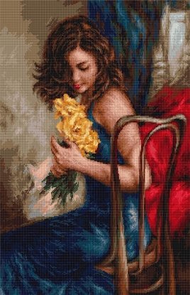 Набор для вышивания гобеленом " Желтые розы" Luca-S