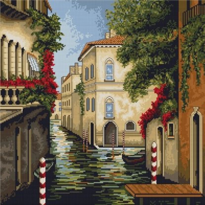 Набір для вишивання хрестиком "Венеція в квітах" Luca-S