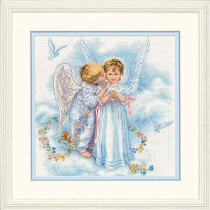 Набір для вишивання хрестиком "Поцілунок ангела//Angel Kisses" DIMENSIONS 35134