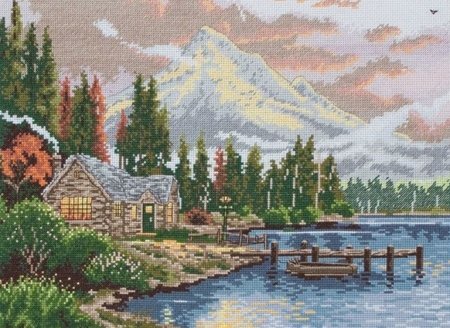 Набір для вишивання "Притулок на березі озера (Lakeside Hideaway)" ANCHOR MAIA