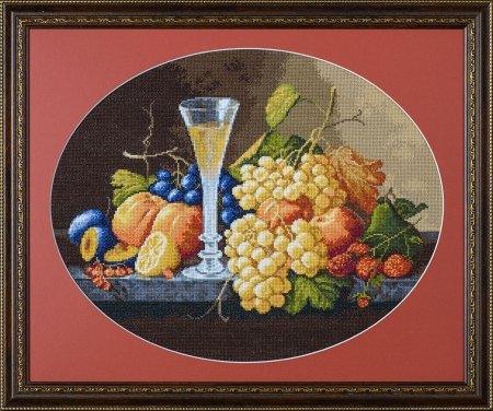 Набір для вишивання "Натюрморт з фруктами та вином (Still life with fruits and wine glass)" EXPRESSIONS
