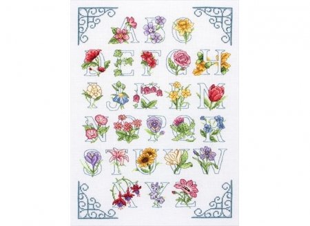 Набор для вышивания "Цветочный алфавит (Floral Alphabet)" ANCHOR