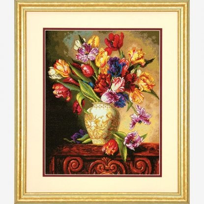 Набір для вишивання хрестиком "Тюльпани//Parrot Tulips" DIMENSIONS 70-35305