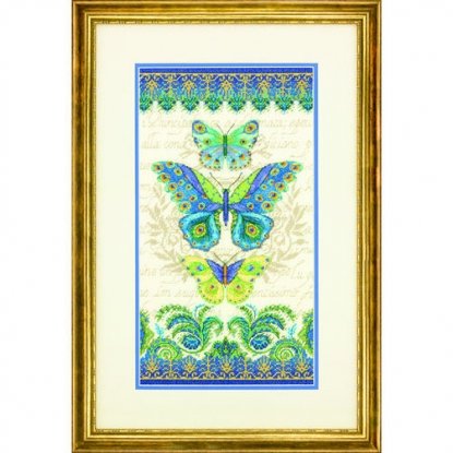 Набор для вышивания крестом "Бабочки павлин//Peacock Butterflies" DIMENSIONS 70-35323