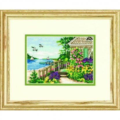 Набор для вышивания крестом "Коттедж у пляжа//Bayside Cottage" DIMENSIONS 70-65145