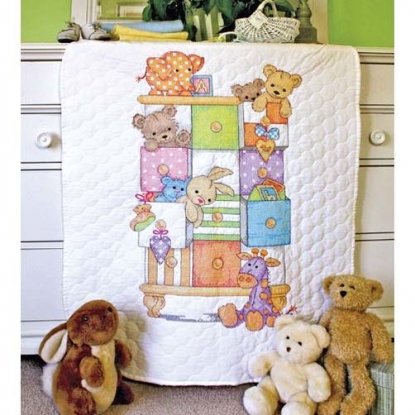 Набор для вышивания крестом "Детские тумбочки//Baby Drawers Quilt" DIMENSIONS 73537