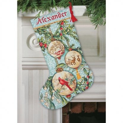 Набор для вышивания крестом "Очарованный орнамент//Enchanted Ornament Stocking" DIMENSIONS 70-08854