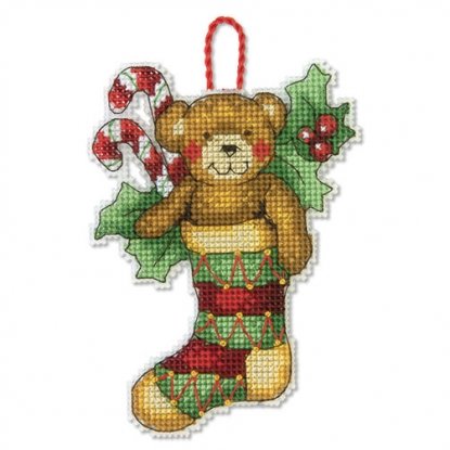 Набор для вышивания крестом "Украшение Медведь//Bear Ornament" DIMENSIONS 70-08894
