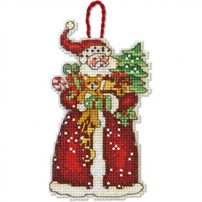 Набір для вишивання хрестиком "Прикраса Санта//Santa Ornament" DIMENSIONS 70-08895