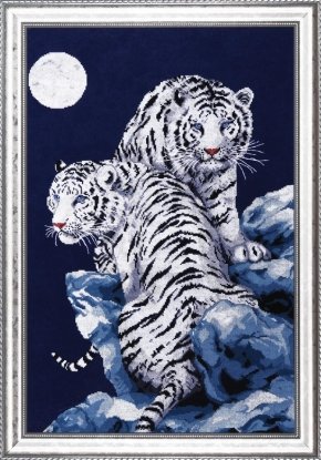Набір для вишивання хрестиком "Moonlit Tiger//Місячні тигри" Design Works