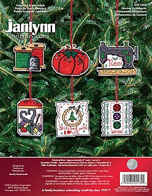 Набор для вышивания крестом "Sewing Ornaments//Швейные украшения" Janlynn