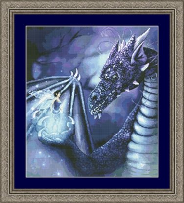 Набор для вышивания крестом "Blue Dragon Fairy" Kustom Krafts