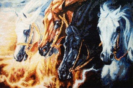 Набір для вишивання хрестиком "4 Horses of Apocalypse" Kustom Krafts