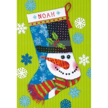 Набір для вишивання гобеленом "Сніговик//Patterned Snowman Stocking" DIMENSIONS 71-09155