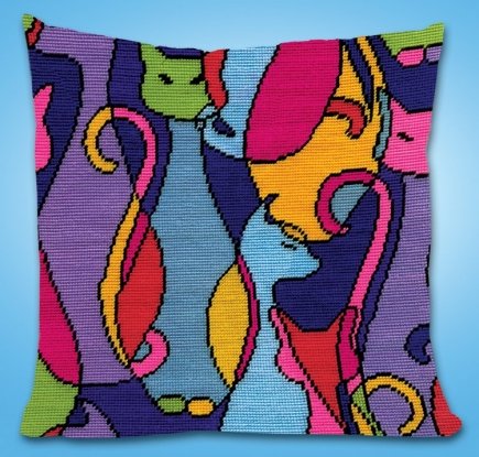 Набор для вышивания гобеленом "Colorful Cats//Красочные кошки" Design Works