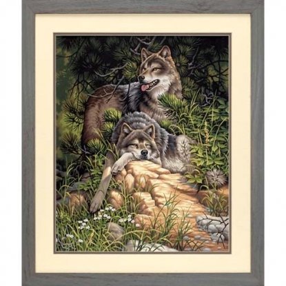 Набір для малювання фарбами по номерам "Дикі та вільні вовки//Wild and Free Wolves" DIMENSIONS