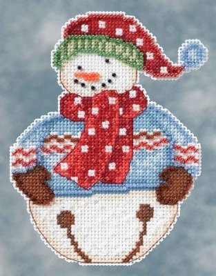 Набір для вишивання "Jingle Snowbell//Сніговик" Mill Hill DM204101