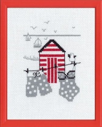 Набор для вышивания "Красный пляжный домик (Red house)" PERMIN