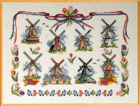 Набір для вишивання "Голландські млини (Dutch Windmills)" PERMIN