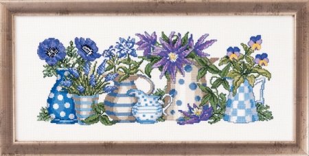 Набор для вышивания "Голубые цветы (Blue flowers)" PERMIN