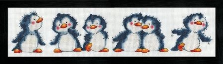 Набор для вышивания крестом "Penguin Row//Пингвины в ряд" Design Works