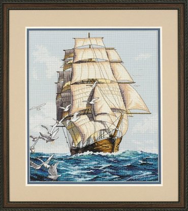 Набір для вишивання хрестиком "Морська подорож//Clipper Ship Voyage" DIMENSIONS 03886