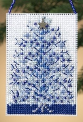 Набор для вышивания "Silvery Tree //Серебрянная елка" Mill Hill MH160303