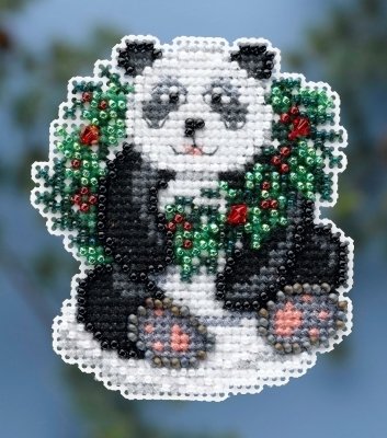 Набор для вышивания "Holiday Panda//Праздничная панда" Mill Hill MH184304