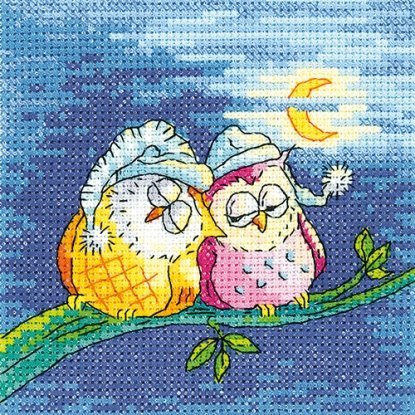 Набір для вишивання хрестиком "Нічні сови//Night Owls" Heritage Crafts