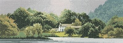 Схема для вышивания крестом "Дом у реки//Lakeside House" Heritage Crafts