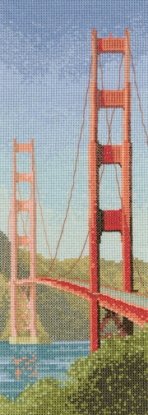 Схема для вишивання хрестиком "Міст Золоті Ворота//Golden Gate Bridge" Heritage Crafts