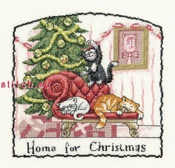 Схема для вышивания крестом "Дом для Рождества//Home For Christmas" Heritage Crafts