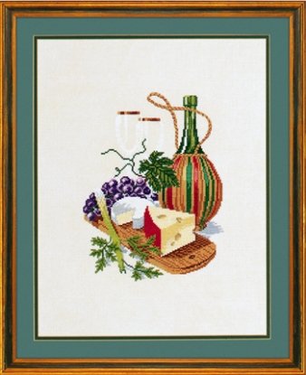 Набір для вишивання "Сир і червоне вино (Cheese & redwine)" Eva Rosenstand