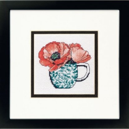 Набор для вышивания гобеленом "Floral Teacup//Цветочная чашка" DIMENSIONS