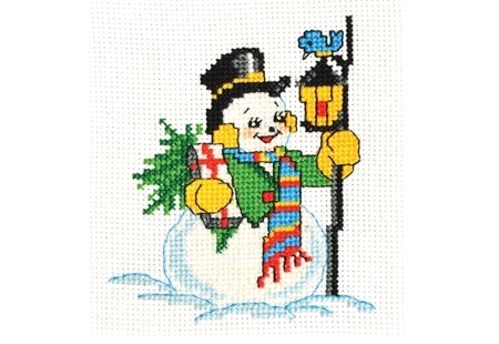 Набор для вышивания крестом "Снеговик" Повітруля